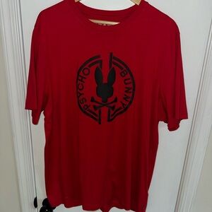 Psycho Bunny Men's Red Graphic Tee
